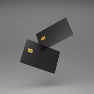 Two black bank cards